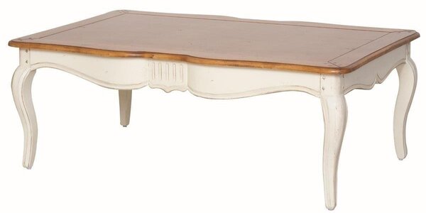 LivinHill Konferenčný stolík Verona 122 cm z masívu hnedý/béžový