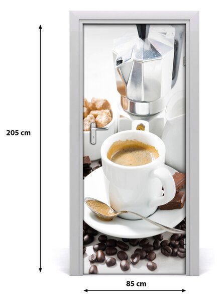 Fototapeta na dvere samolepiace šálka kávy 85x205 cm