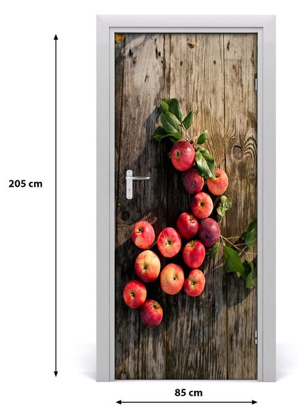 Fototapeta na dvere samolepiace jablká na stole 85x205 cm