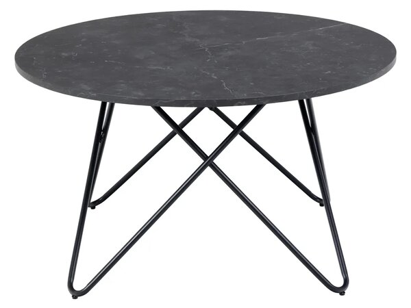 Actona Konferenčný stolík Wyre 80 cm čierny mramor