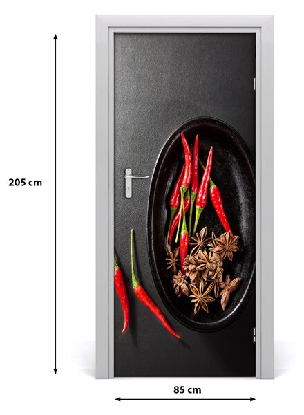 Fototapeta na dvere samolepiace chilli 85x205 cm