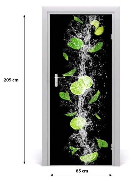 Fototapeta na dvere do domu samolepiace limetky 85x205 cm