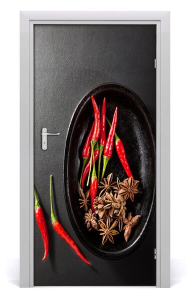 Fototapeta na dvere samolepiace chilli 95x205 cm