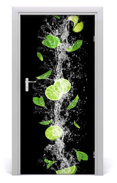 Fototapeta na dvere do domu samolepiace limetky 95x205 cm