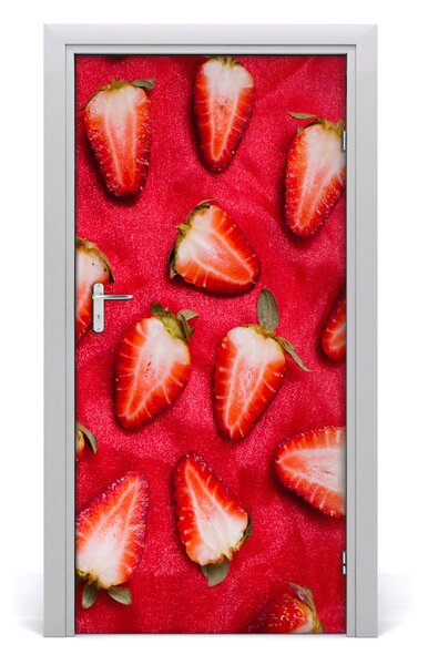 Fototapeta na dvere samolepiace jahody 95x205 cm
