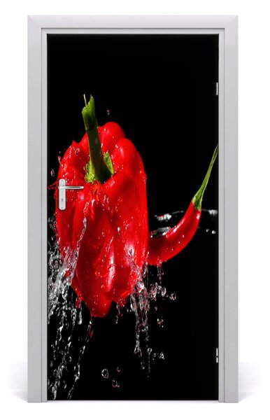 Fototapeta na dvere samolepiace dve papriky 95x205 cm