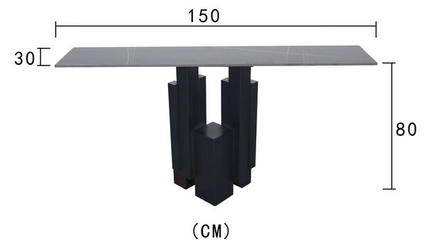 LivinHill Konzolový stol Modig 150 cm čierny