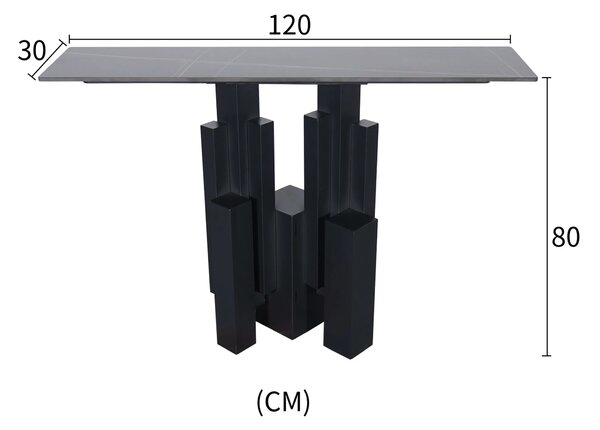 LivinHill Konzolový stôl Modig 120 cm čierny