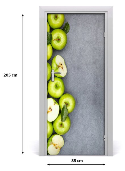Fototapeta na dvere samolepiace zelená jablká 85x205 cm