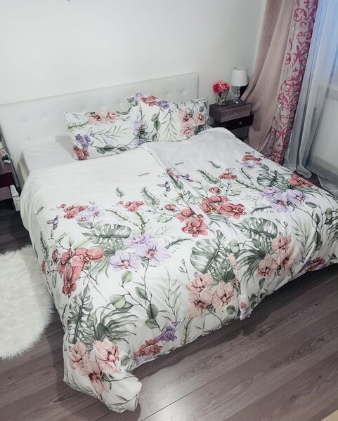Obliečky bavlnené Tropic TiaHome - 1x Vankúš 90x70cm, 1x Paplón 140x200cm