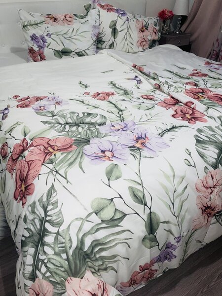 Obliečky bavlnené Tropic TiaHome - 1x Vankúš 90x70cm, 1x Paplón 140x200cm