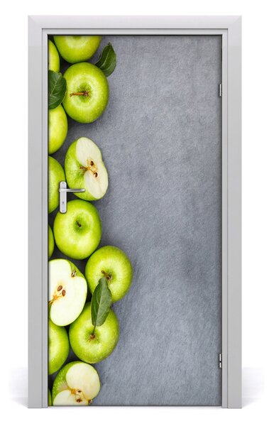 Fototapeta na dvere samolepiace zelená jablká 95x205 cm