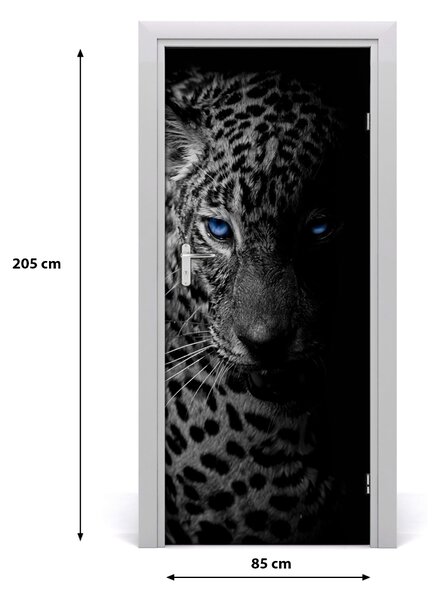 Samolepiace fototapety na dvere leopard 85x205 cm