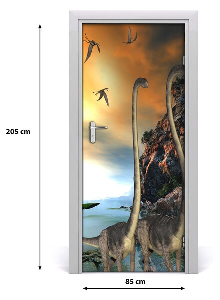 Samolepiace fototapety na dvere Dinozaury 85x205 cm