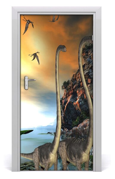 Samolepiace fototapety na dvere Dinozaury 95x205 cm