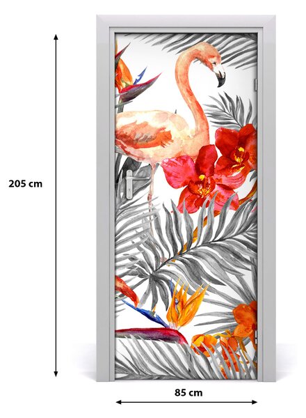 Samolepiace fototapety na dvere Fleminga a kvety 85x205 cm