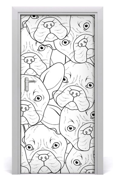 Samolepiace fototapety na dvere francúzsky buldoček 95x205 cm