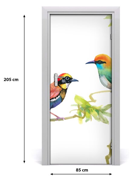 Samolepiace fototapety na dvere vtáky 85x205 cm