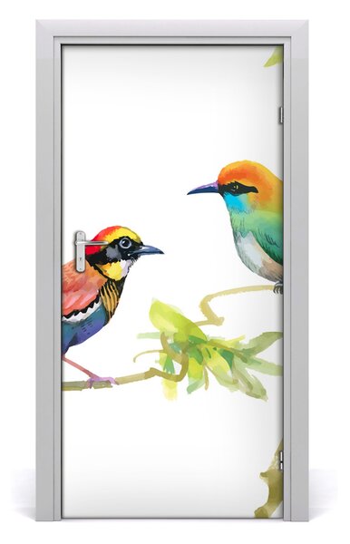 Samolepiace fototapety na dvere vtáky 95x205 cm