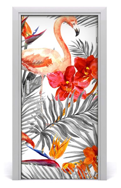 Samolepiace fototapety na dvere Fleminga a kvety 95x205 cm