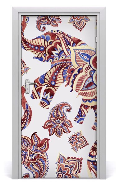 Samolepiace fototapety na dvere Slon etnické vzory 95x205 cm