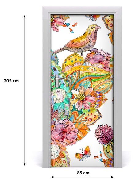 Samolepiace fototapety na dvere motýle kdvětiny 85x205 cm