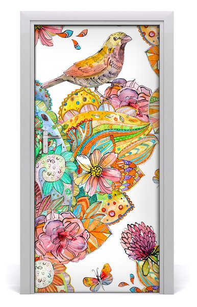 Samolepiace fototapety na dvere motýle kdvětiny 95x205 cm
