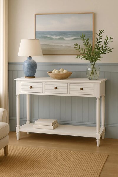 LivinHill Konzolový stolík Livorno 120 cm biely