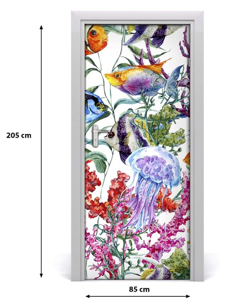 Samolepiace fototapety na dvere podvodný svet 85x205 cm