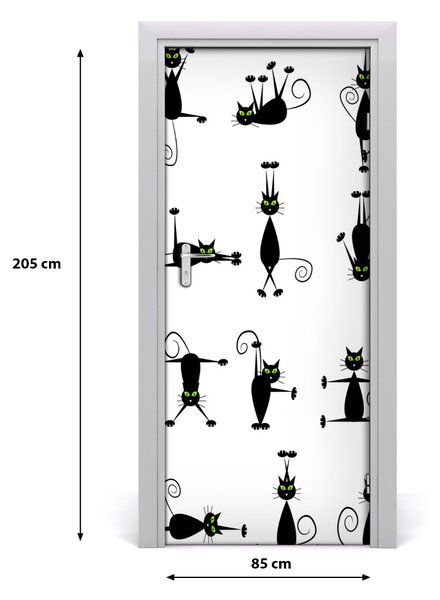 Samolepiace fototapety na dvere Mačky v okuliaroch 85x205 cm