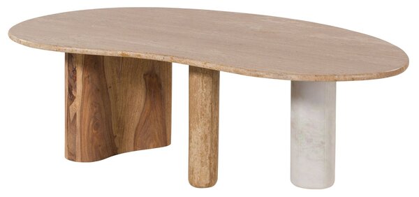 ORGANIC COLLECTION Konferenčný stolík z indického palisandra, lakovaný biely, 100x65x31