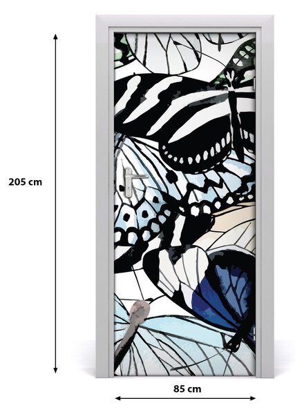 Samolepiace fototapety na dvere motýle 85x205 cm