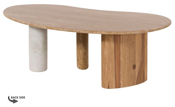 ORGANIC COLLECTION Konferenčný stolík z indického palisandra, lakovaný biely, 100x65x31