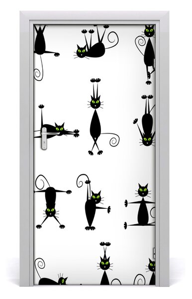 Samolepiace fototapety na dvere Mačky v okuliaroch 95x205 cm