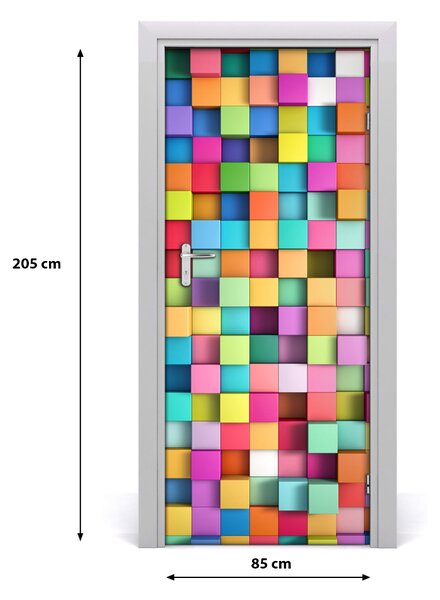 Samolepiace fototapety na dvere abstraktné štvorca 85x205 cm