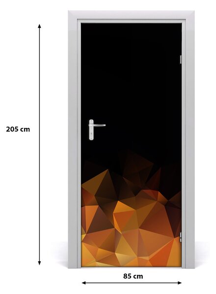 Samolepiace fototapety na dvere abstraktné trojuholníky 85x205 cm