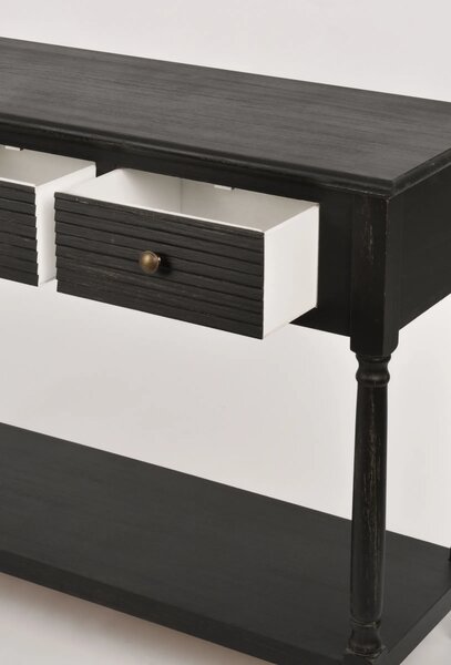 LivinHill Konzolový stolík Livorno 120 cm čierny