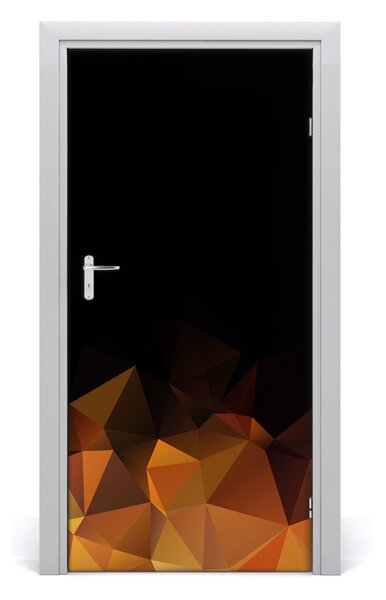 Samolepiace fototapety na dvere abstraktné trojuholníky 95x205 cm