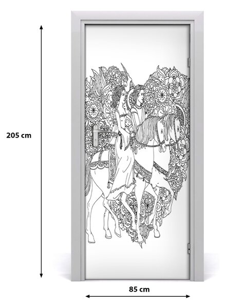 Samolepiace fototapety na dvere Muž a žena 85x205 cm