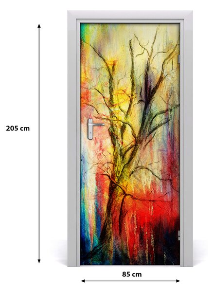 Samolepiace fototapety na dvere abstraktné drevo 85x205 cm