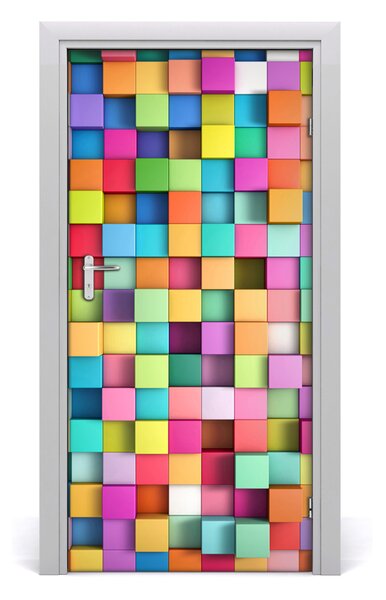 Samolepiace fototapety na dvere abstraktné štvorca 95x205 cm
