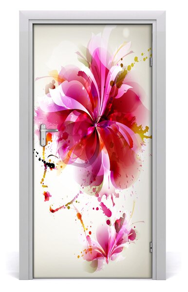 Samolepiace fototapety na dvere abstrakcie žena 95x205 cm
