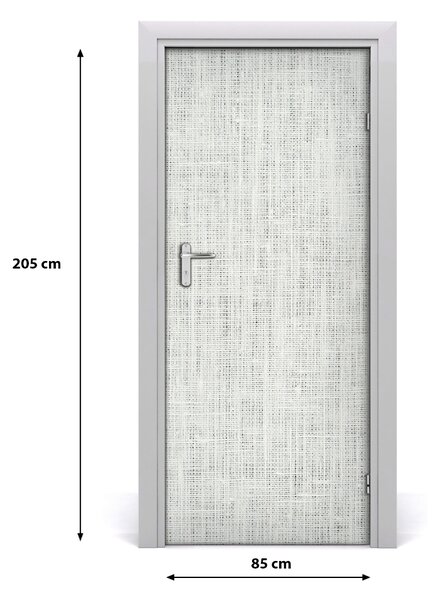 Samolepiace fototapety na dvere Ľanové biele plátno 85x205 cm