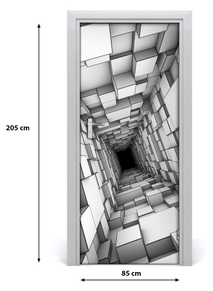 Samolepiace fototapety na dvere Tunel zo šesťuholníkov 85x205 cm