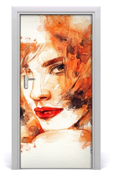 Samolepiace fototapety na dvere abstrakcie žena 95x205 cm