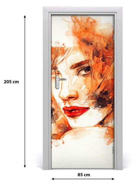 Samolepiace fototapety na dvere abstrakcie žena 85x205 cm