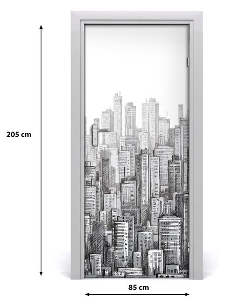 Samolepiace fototapety na dvere mrakodrapy 85x205 cm