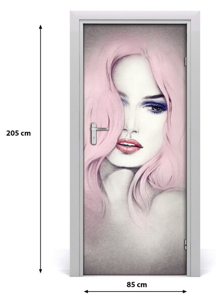 Samolepiace fototapety na dvere abstrakcie žena 85x205 cm