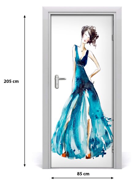 Samolepiace fototapety na dvere ilustrácie móda 85x205 cm
