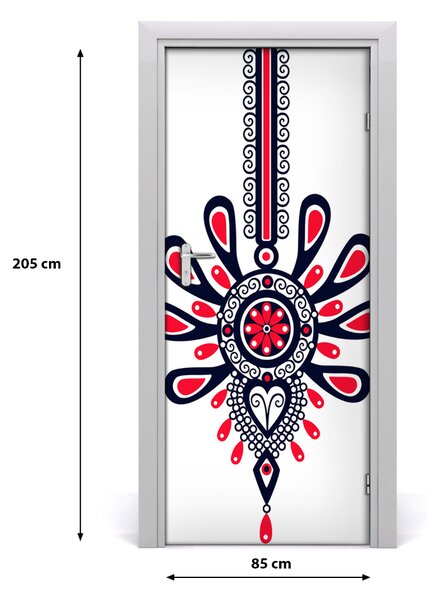 Samolepiace fototapety na dvere Poľský ľudový vzor 85x205 cm